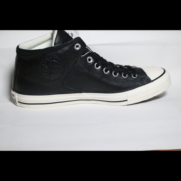 converse leather mid tops